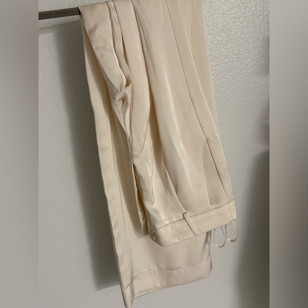 Cotton Candy Cream Satin Blouse
